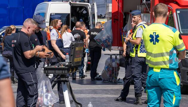 Gebäudebrand in Brüssel