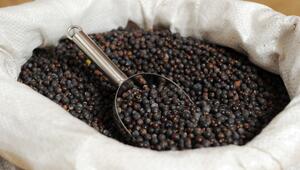 Sack mit Wacholderbeeren