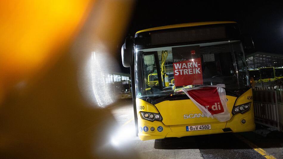 Verdi-Warnstreik bei der BVG