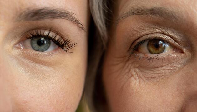 Augen Close-Up Alt Jung