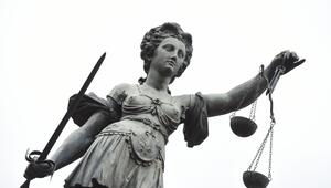 Justitia auf dem Römerberg in Frankfurt am Main