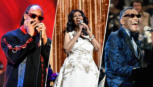 Stevie Wonder, Aretha Franklin & Ray Charles