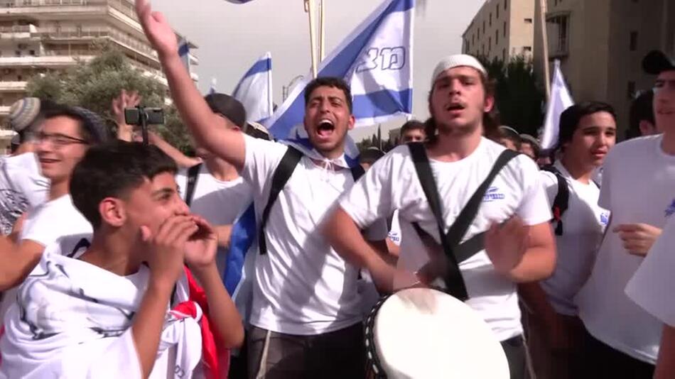 Gewalt bei Flaggenmarsch jüdischer Nationalisten in Jerusalem