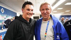 Horst Hrubesch und HSV-Trainer Merlin Polzin