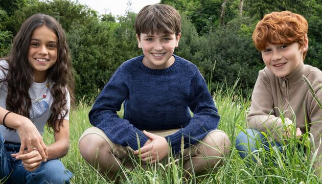 Arabella Stanton, Dominic McLaughlin und Alastair Stout (v.l.n.r.) spielen Hermine, Harry und Ron.
