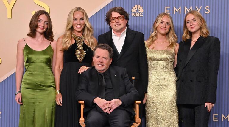 Familiäre Unterstützung: Michael J. Fox erschien zu der Emmy-Verleihung mit seiner Ehefrau Tracy ...
