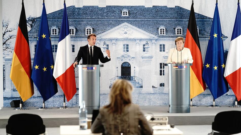 Pressekonferenz Merkel und Macron