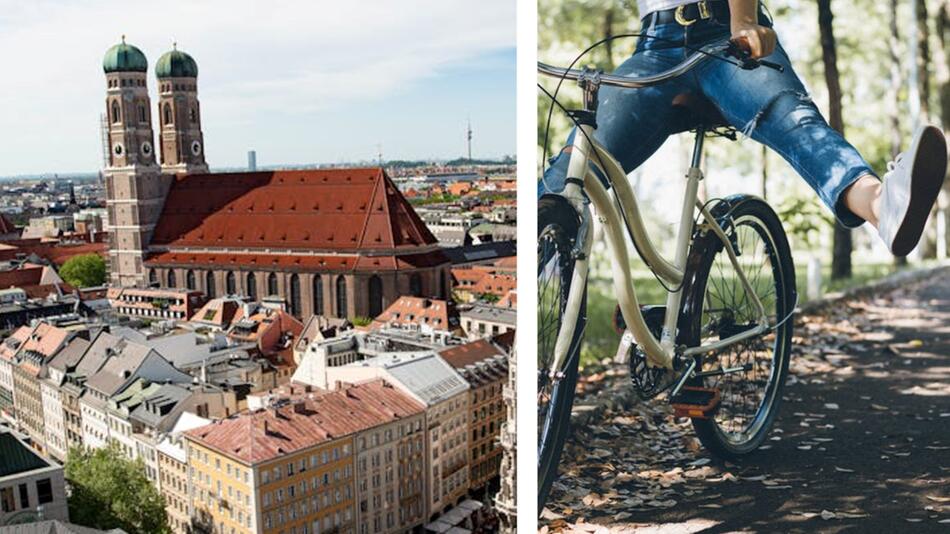 Fahrradfahren in der Großstadt München