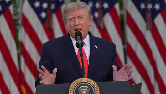 US-Präsident Trump spricht.