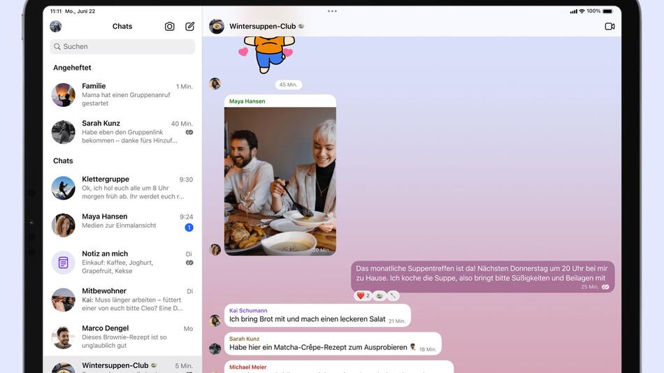 Gruppenchat beim Messenger Signal