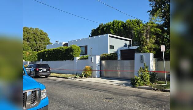 Die Villa, in der Robin Kaye und ihr Ehemann Thomas Deluca erschossen wurden, ist abgesperrt.