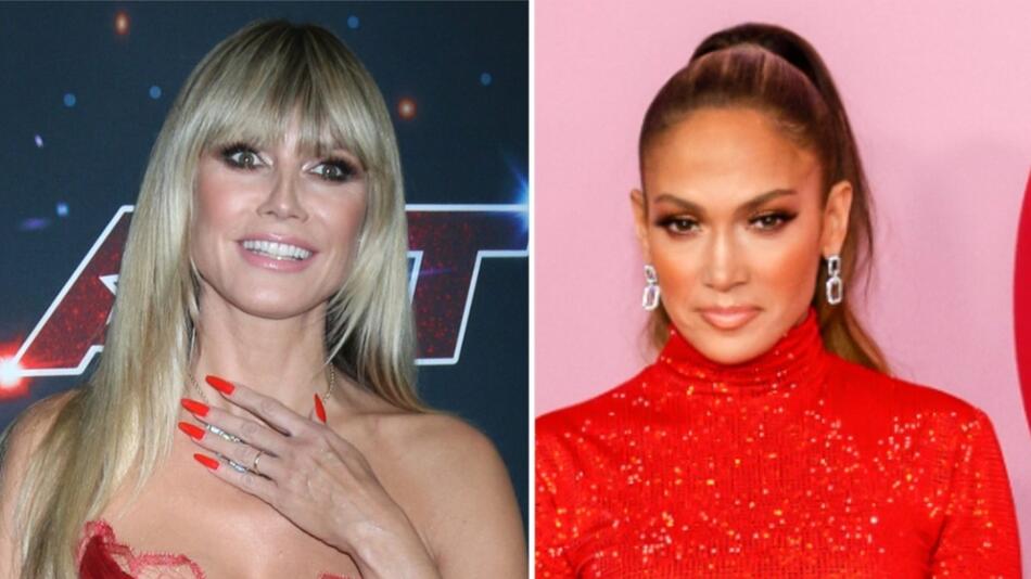 Heidi Klum (l.) und Jennifer Lopez sind zwei der vielen Stars, die am Vatertag etwas gepostet haben.