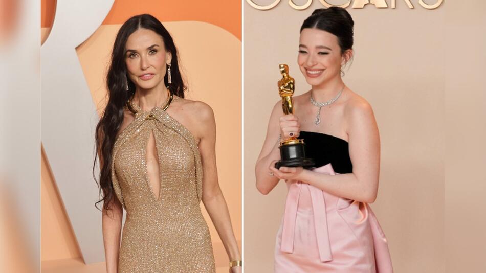 Demi Moore (r.) und Mikey Madison waren bei den diesjährigen Academy Awards in der Kategorie ...