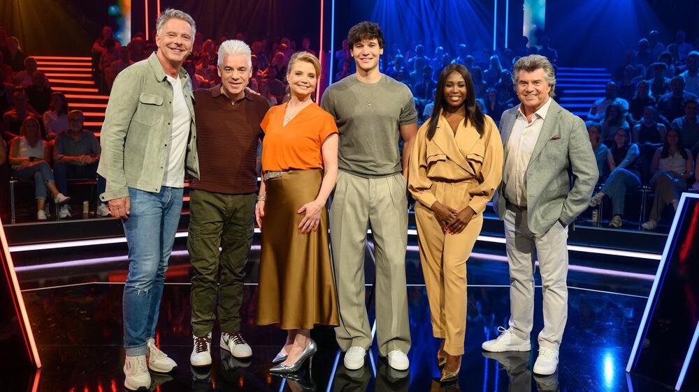 Team Maus und Team Elefant freuen sich auf „Die große Maus-Show“ (v.l.): Jörg Pilawa, Michael ...
