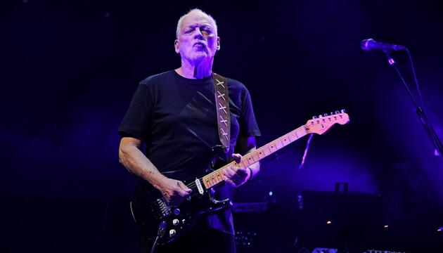 David Gilmour mit seiner berühmten "Black Strat".