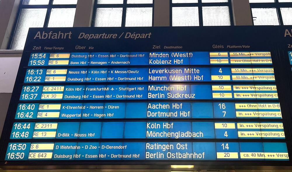 Verspätungen im Bahnverkehr