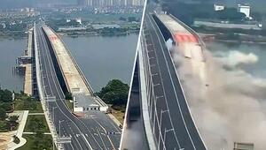 Maßarbeit: Alte Brücke wird nur drei Meter neben Neubau gesprengt