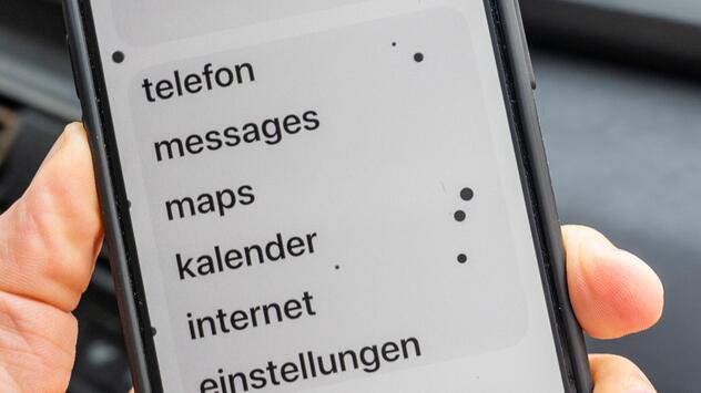 "Fahrzeug-Bewegungshinweise" auf einem iPhone