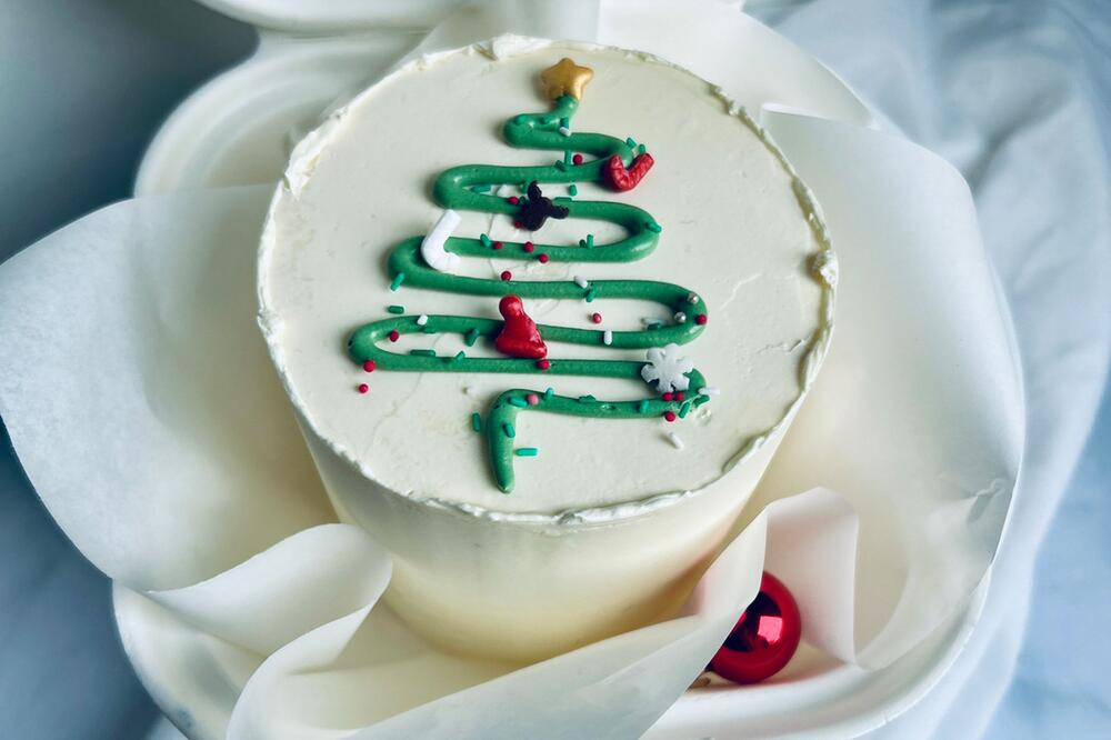 Bento Cake mit Weihnachtsmotiv