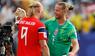 Norwegens Stürmer-Star Erling Haaland (l.) und Torwart Orjan Nyland.