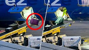 Unsanfte Landung: Fluggepäck fliegt beim Entladen vom Förderband