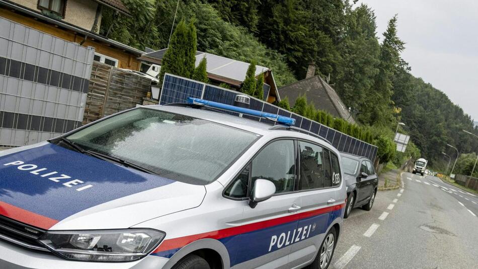 Polizei am Tatort in Leoben