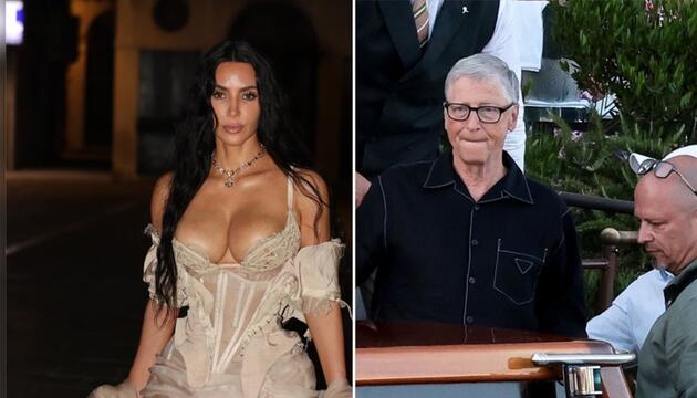 Kim Kardashian und Bill Gates interpretierten das Motto der Bezos-Party maximal unterschiedlich.