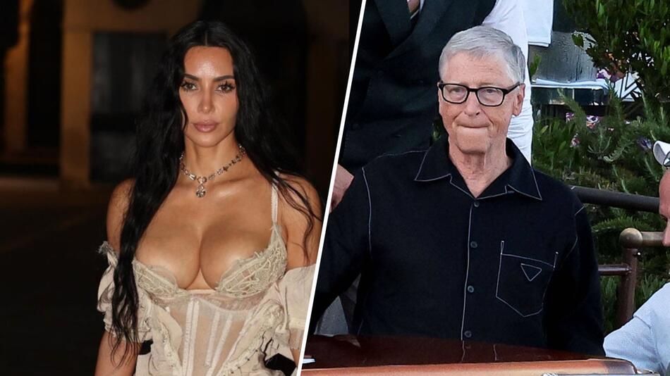 Kim Kardashian und Bill Gates interpretierten das Motto der Bezos-Party maximal unterschiedlich.