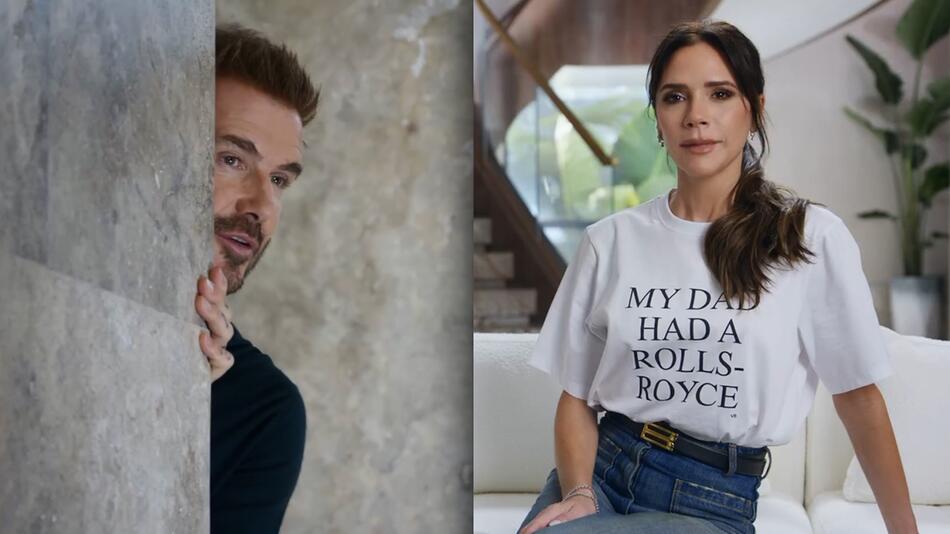 David und Victoria Beckham in einem Werbespot