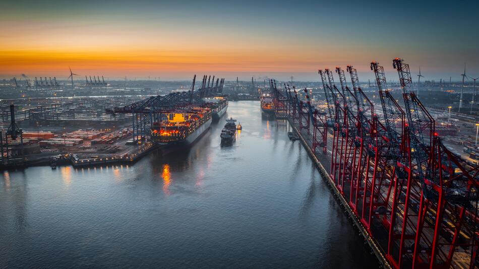 Container Terminal am Hamburger Hafen
