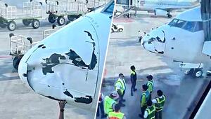 Rätselhafter Vorfall: Boeing landet mit stark beschädigter Nase in Indonesien