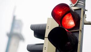 Ampel steht auf rot