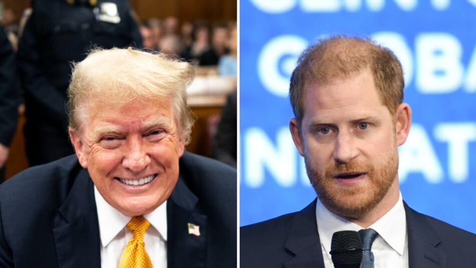 Prinz Harry (r.) hat laut Donald Trump an anderer Stelle "genug Probleme".