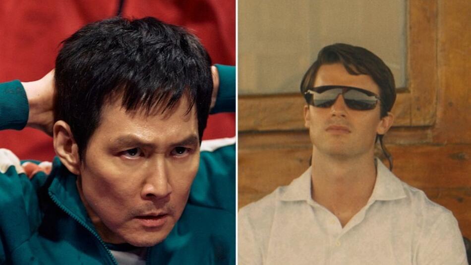 Lee Jung-jae (l.) und Patrick Schwarzenegger haben nach den Emmy-Nominierungen wenig zu lachen.