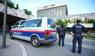 Großaufgebot der Polizei vor dem Spital