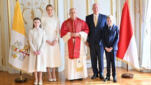 Die monegassischen Royals haben Papst Leo XIV. im Palast empfangen.