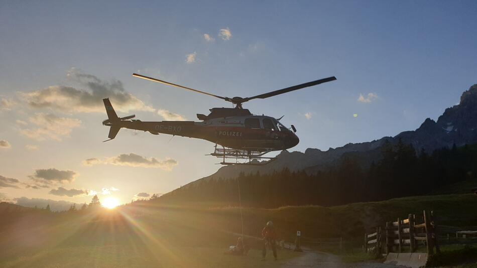 Der verunglückte Alpinist wurde in einem Schotterhang entdeckt