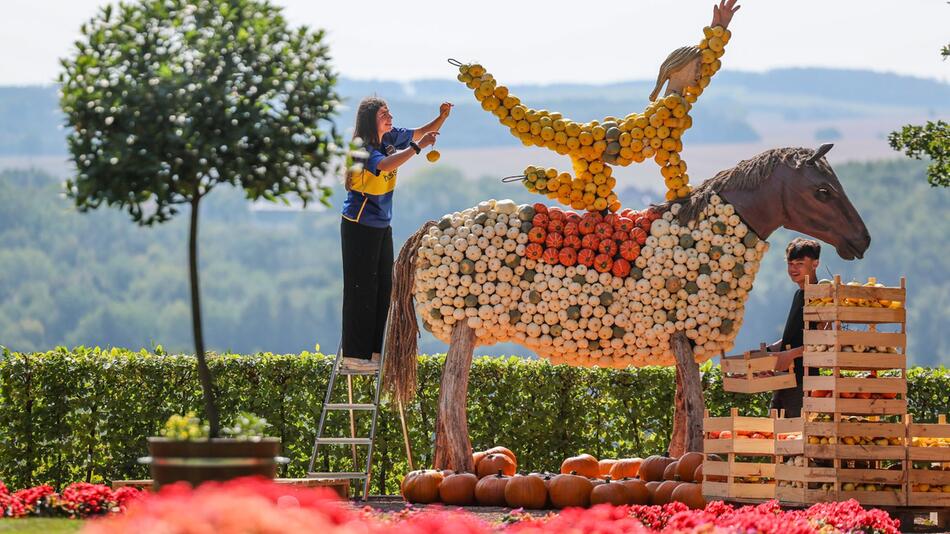 Kürbisfestival lockt in den Schlosspark Lichtenwalde