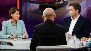 Lars Klingbeil und Hildegard Müller bei "Maybrit Illner"