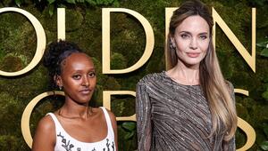 Zahara Marley Jolie und Mutter Angelina Jolie bei den Golden Globe Awards 2025.