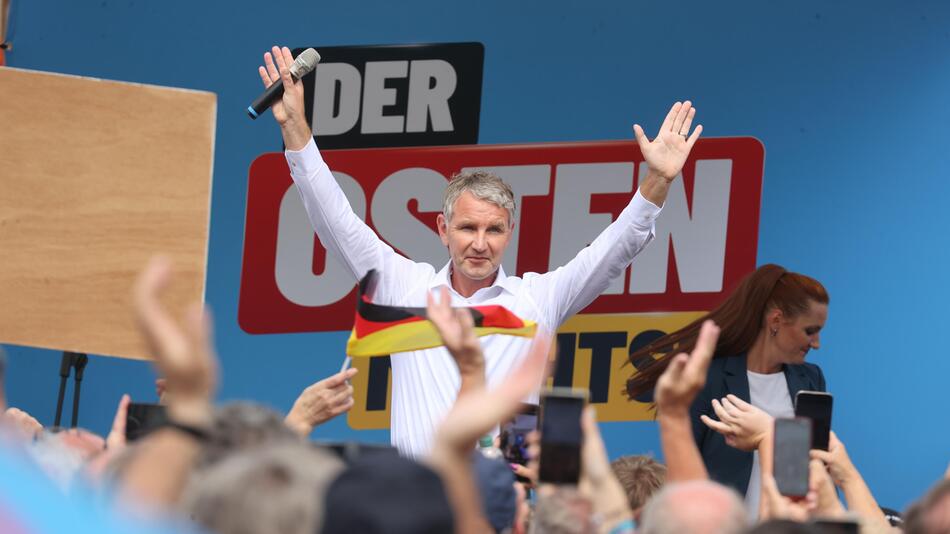 Björn Höcke bei einem Wahlkampfauftritt.