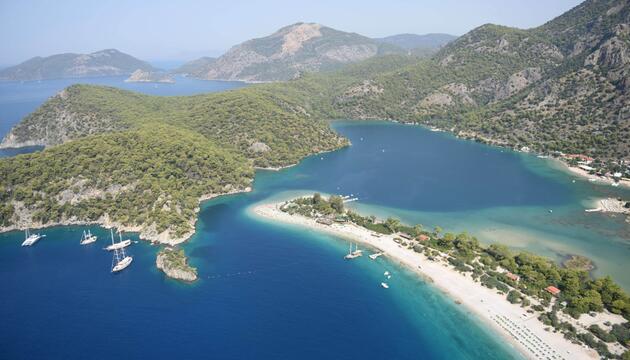 Hafenstadt Fethiye an der Türkischen Rivier