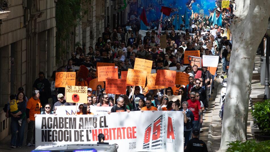 Demonstration gegen Wohnungsnot in Spanien