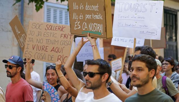 Protest gegen den Massentourismus auf Mallorca