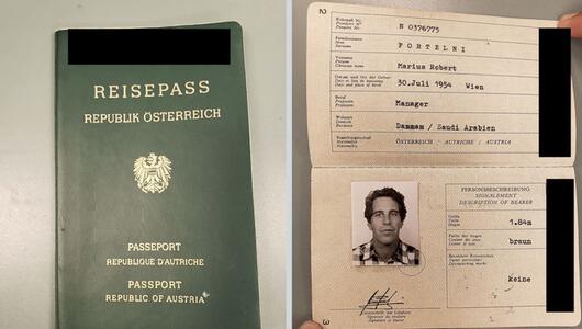 US-Jusitzministerium veröffentlichte Dokument mit Epsteins Bild