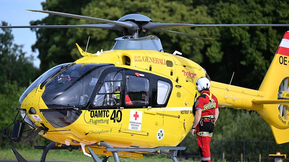 Flugrettung auch bei Hochwasserkatastrophe im Einsatz