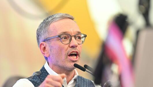 Kickl bei der Kundgebung der FPÖ am ersten Mai