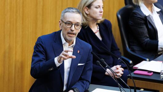 FPÖ-Klubobmann Herbert Kickl bei einer Rede im Nationalrat