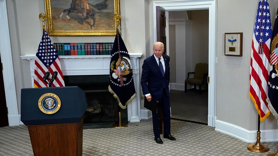 US-Präsident Joe Biden spricht im Weißen Haus