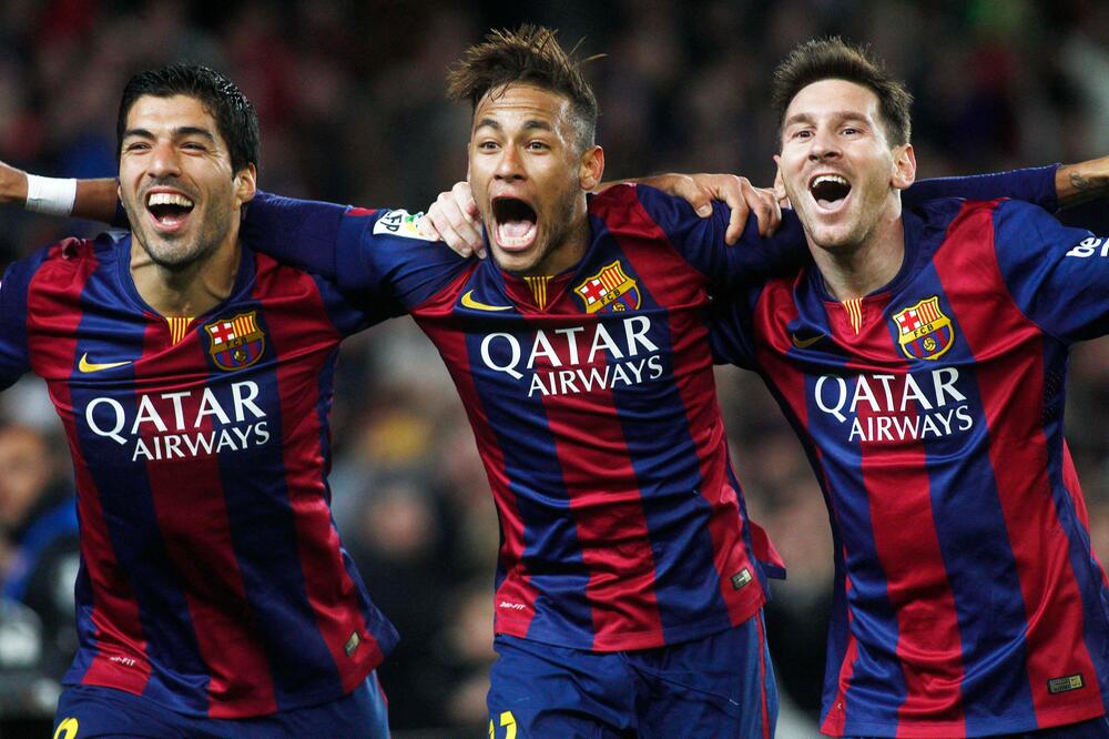 Luis Suárez, Neymar und Lionel Messi (v.l.)